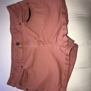 tan/pink shorts
